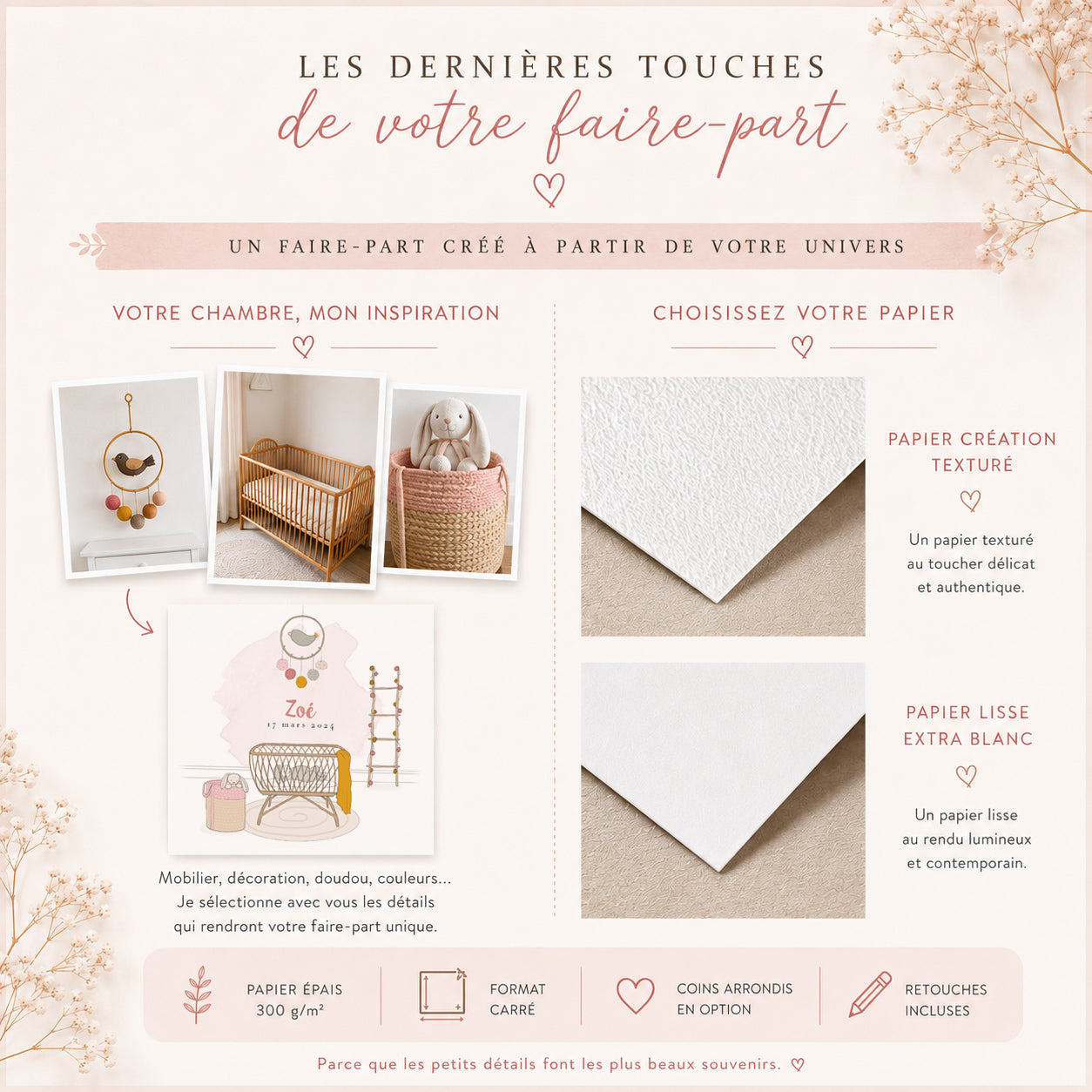 Faire-part de naissance personnalisé – La chambre de bébé