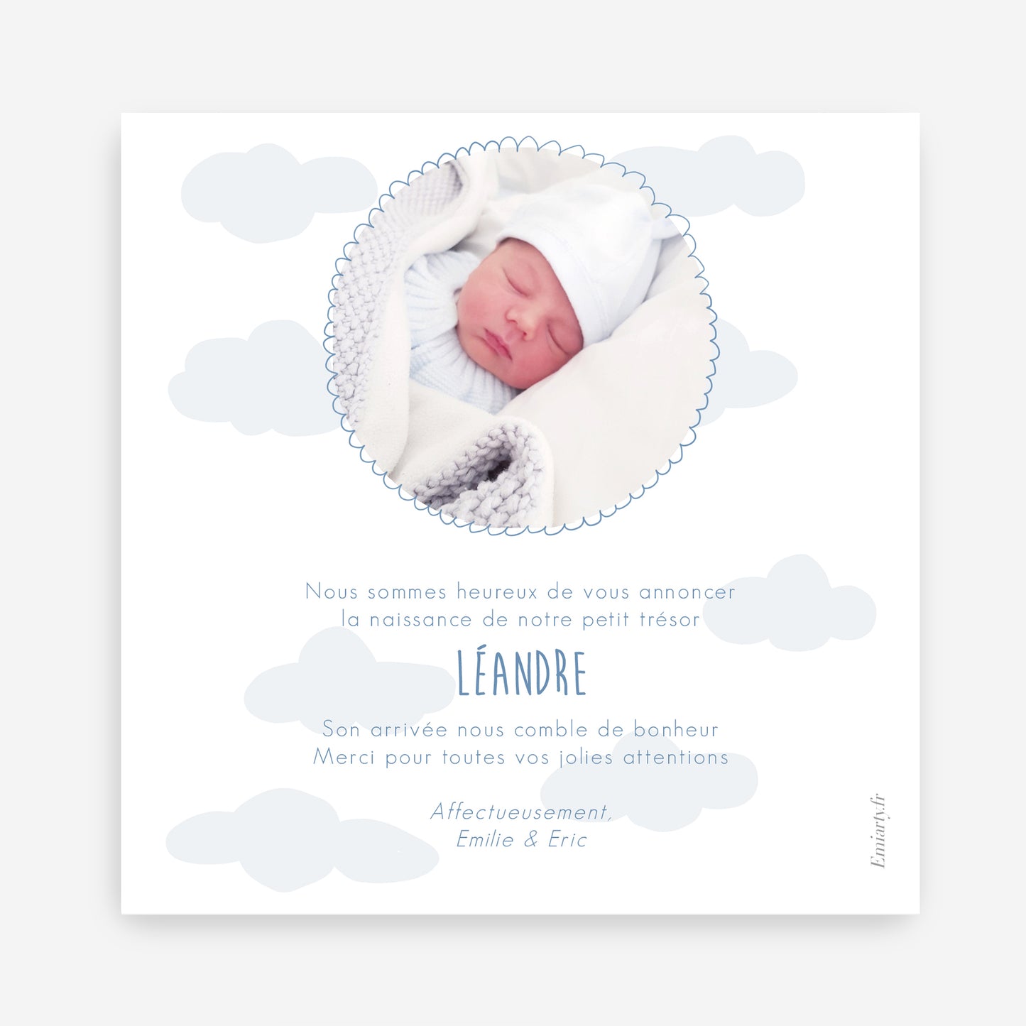 Faire-part de naissance Mouton à bascule – Personnalisable