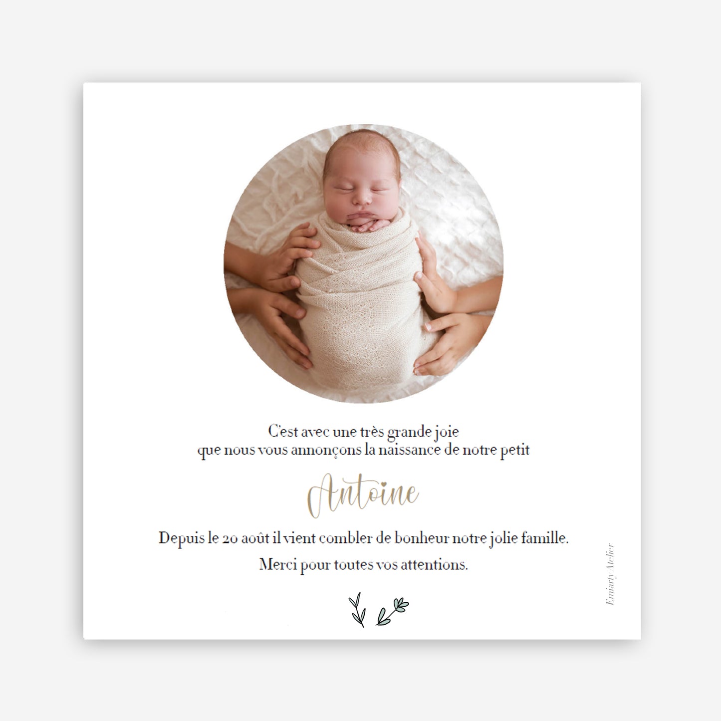 Faire-part naissance illustration fratrie