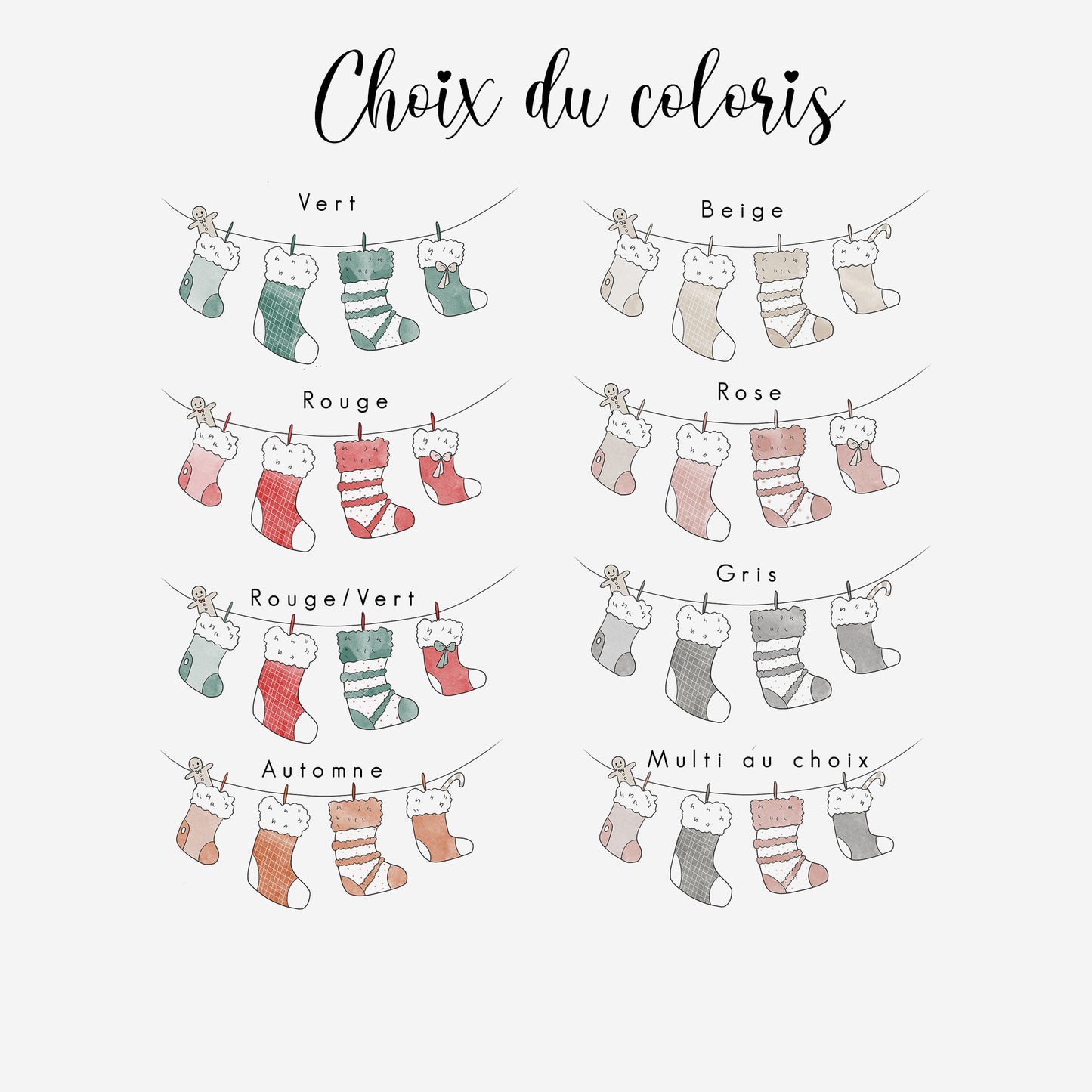 Affiche Chaussettes de Noël Famille