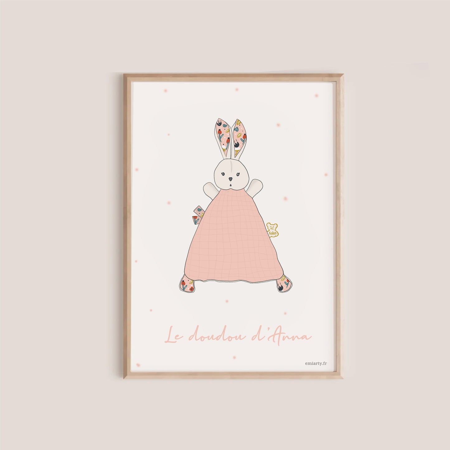 Portrait de doudou personnalisé – Illustration sur-mesure du doudou de votre enfant | Souvenir unique et cadeau personnalisé