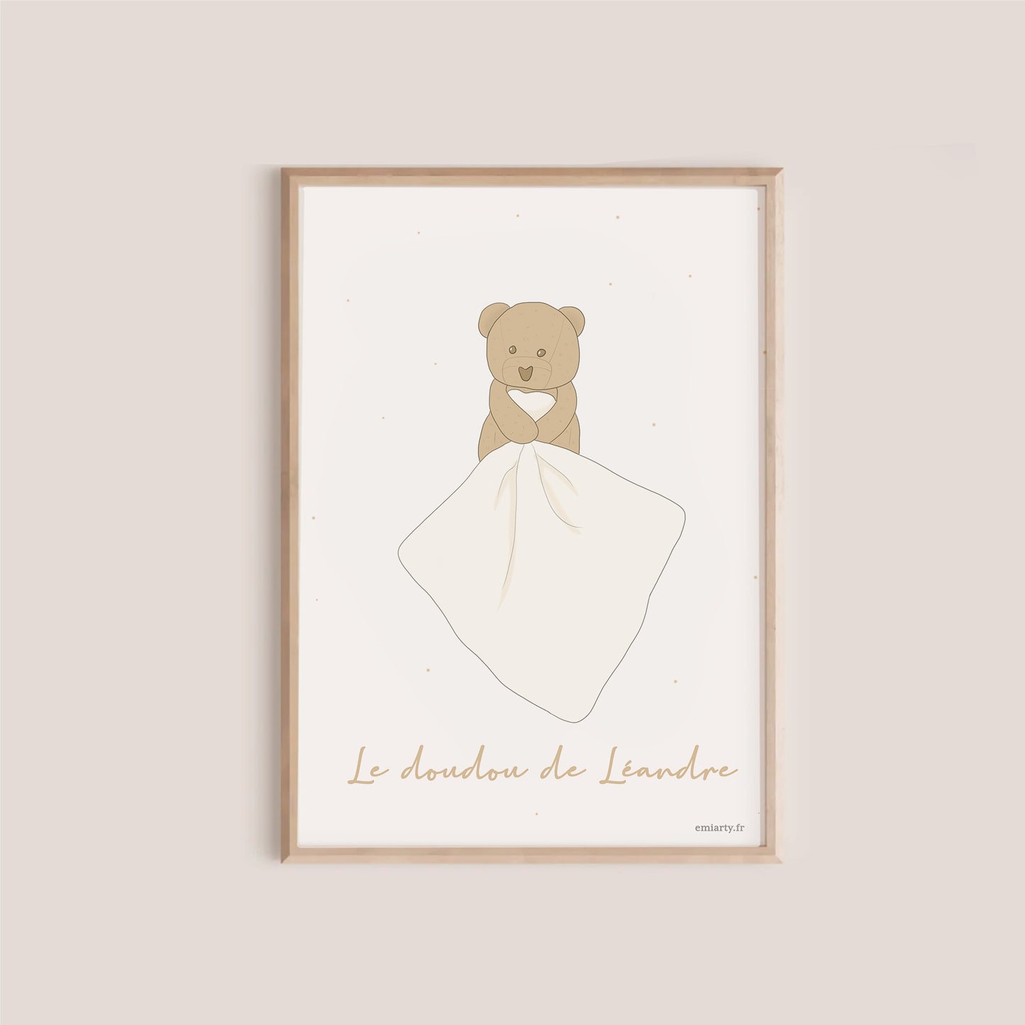 Portrait de doudou personnalisé – Illustration sur-mesure du doudou de votre enfant | Souvenir unique et cadeau personnalisé