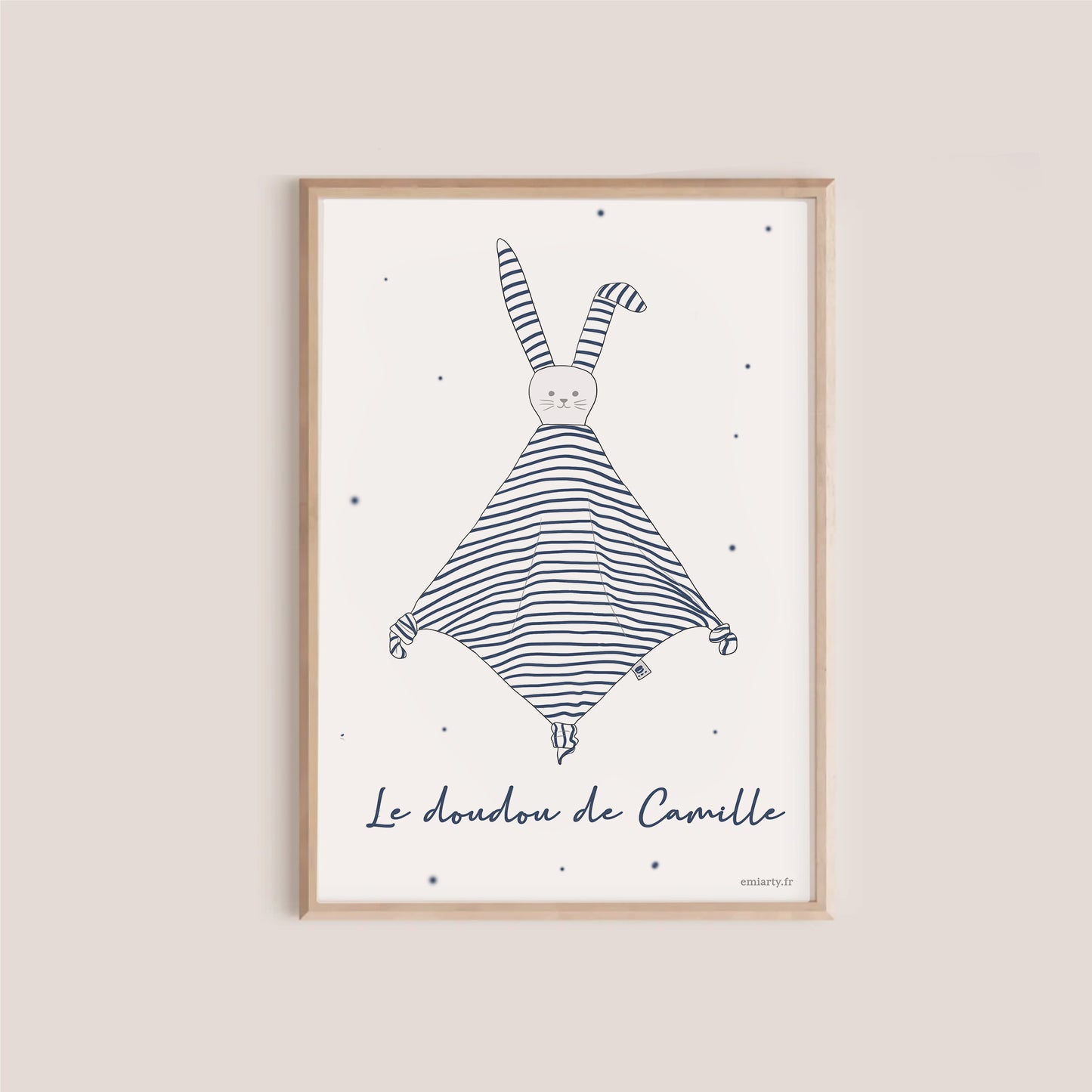 Portrait de doudou personnalisé – Illustration sur-mesure du doudou de votre enfant | Souvenir unique et cadeau personnalisé