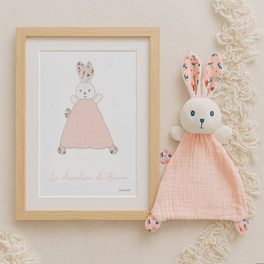Portrait de doudou personnalisé – Illustration sur-mesure du doudou de votre enfant | Souvenir unique et cadeau personnalisé