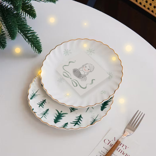 Portrait personnalisé marque-place Noël – Mini illustration 9x9 cm en noir et blanc – Décoration de table festive – Cadeau invité