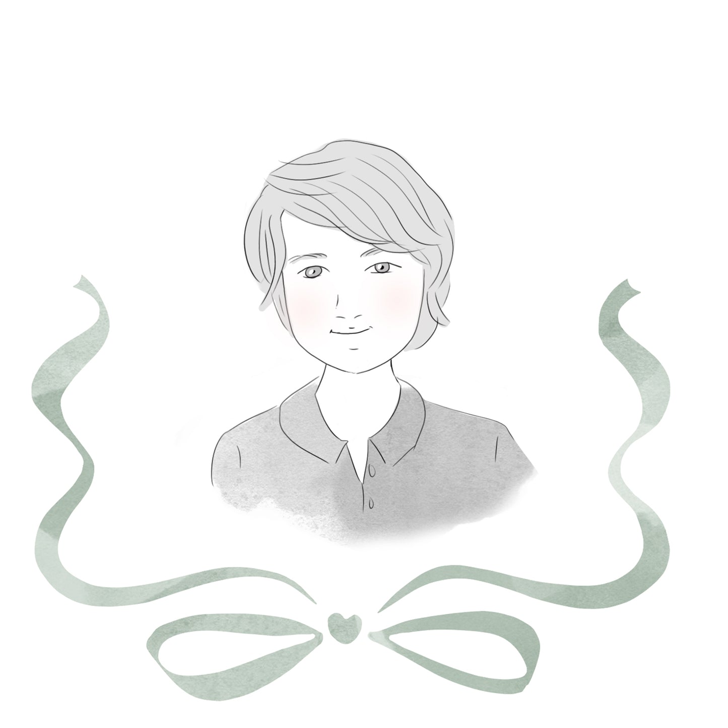 Portrait personnalisé marque-place Noël – Mini illustration 9x9 cm en noir et blanc – Décoration de table festive – Cadeau invité