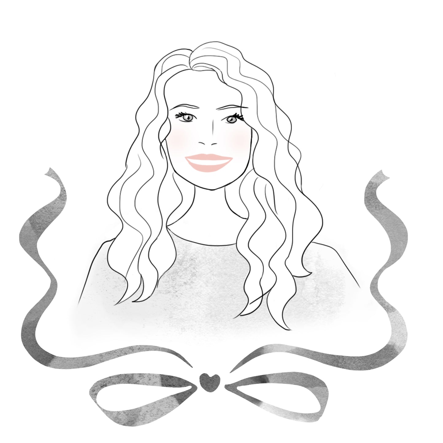 Portrait personnalisé marque-place Noël – Mini illustration 9x9 cm en noir et blanc – Décoration de table festive – Cadeau invité