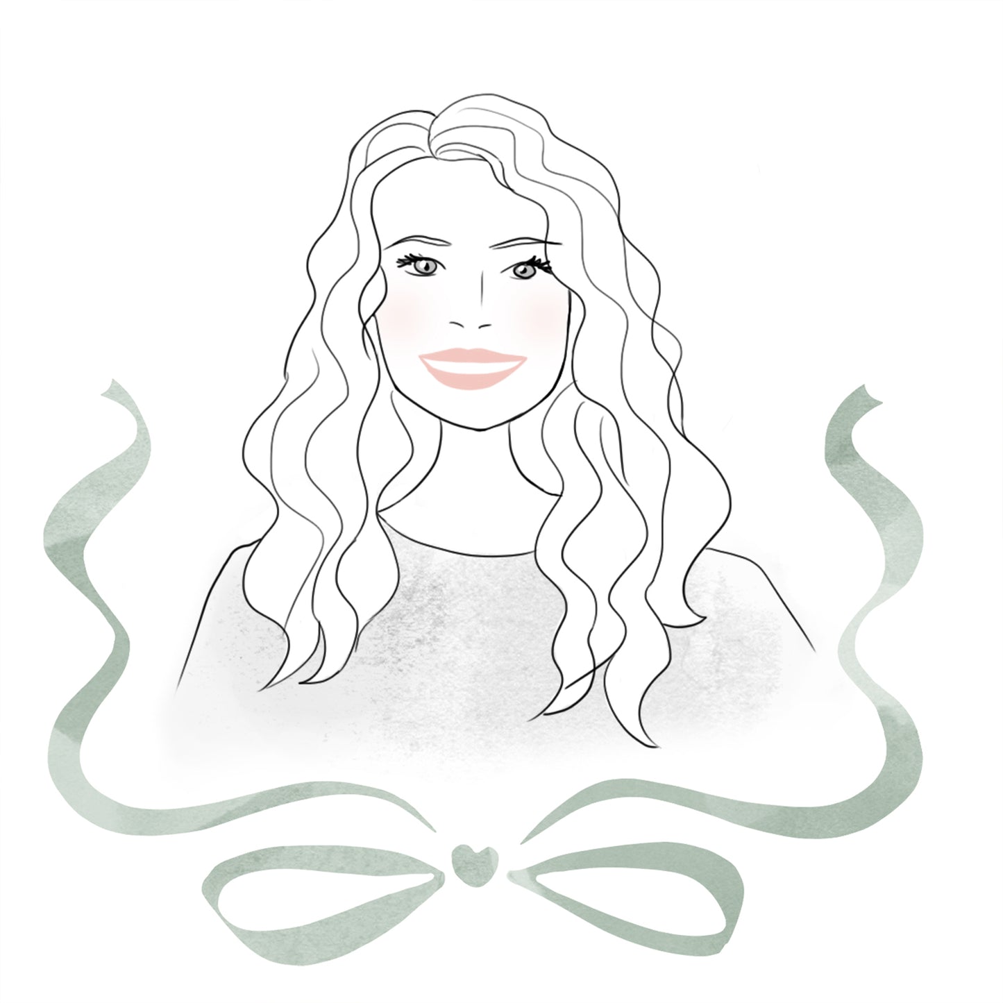 Portrait personnalisé marque-place Noël – Mini illustration 9x9 cm en noir et blanc – Décoration de table festive – Cadeau invité