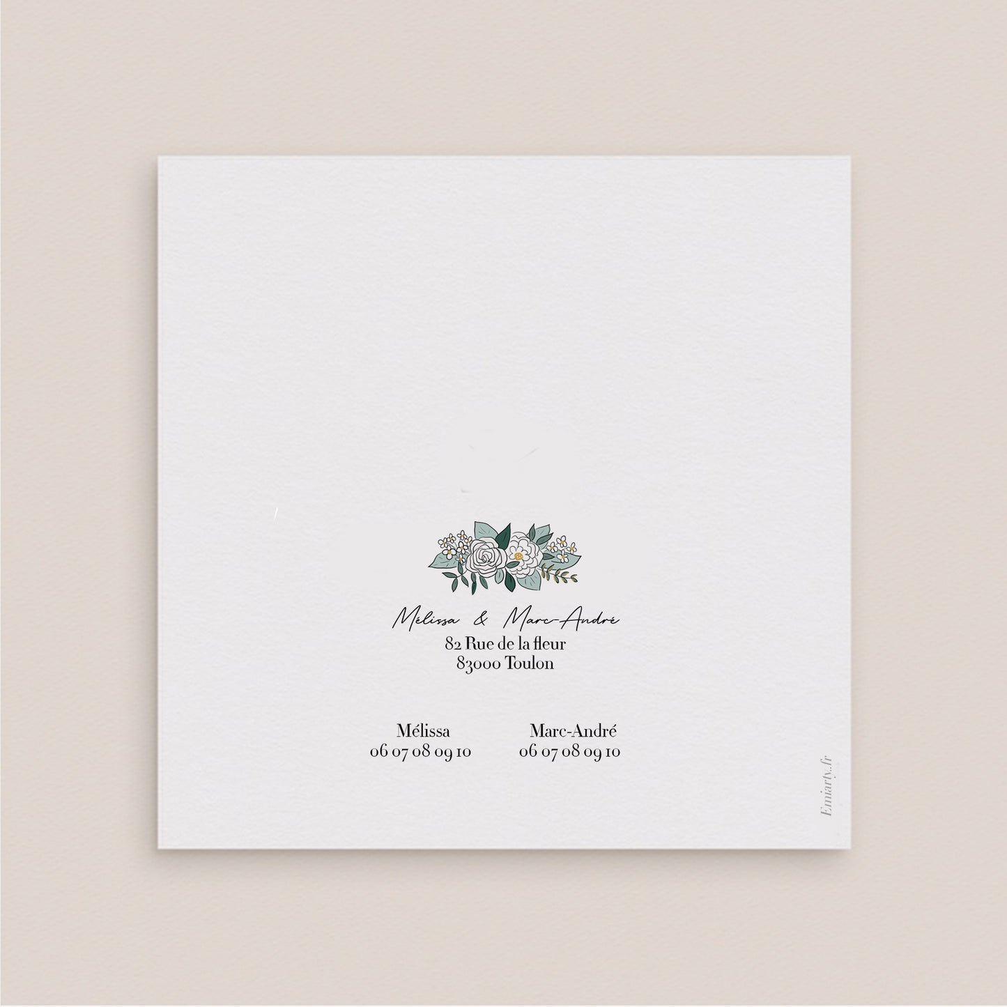 Faire-part mariage unique en dessin personnalisé  – Illustration Unique 4 pages
