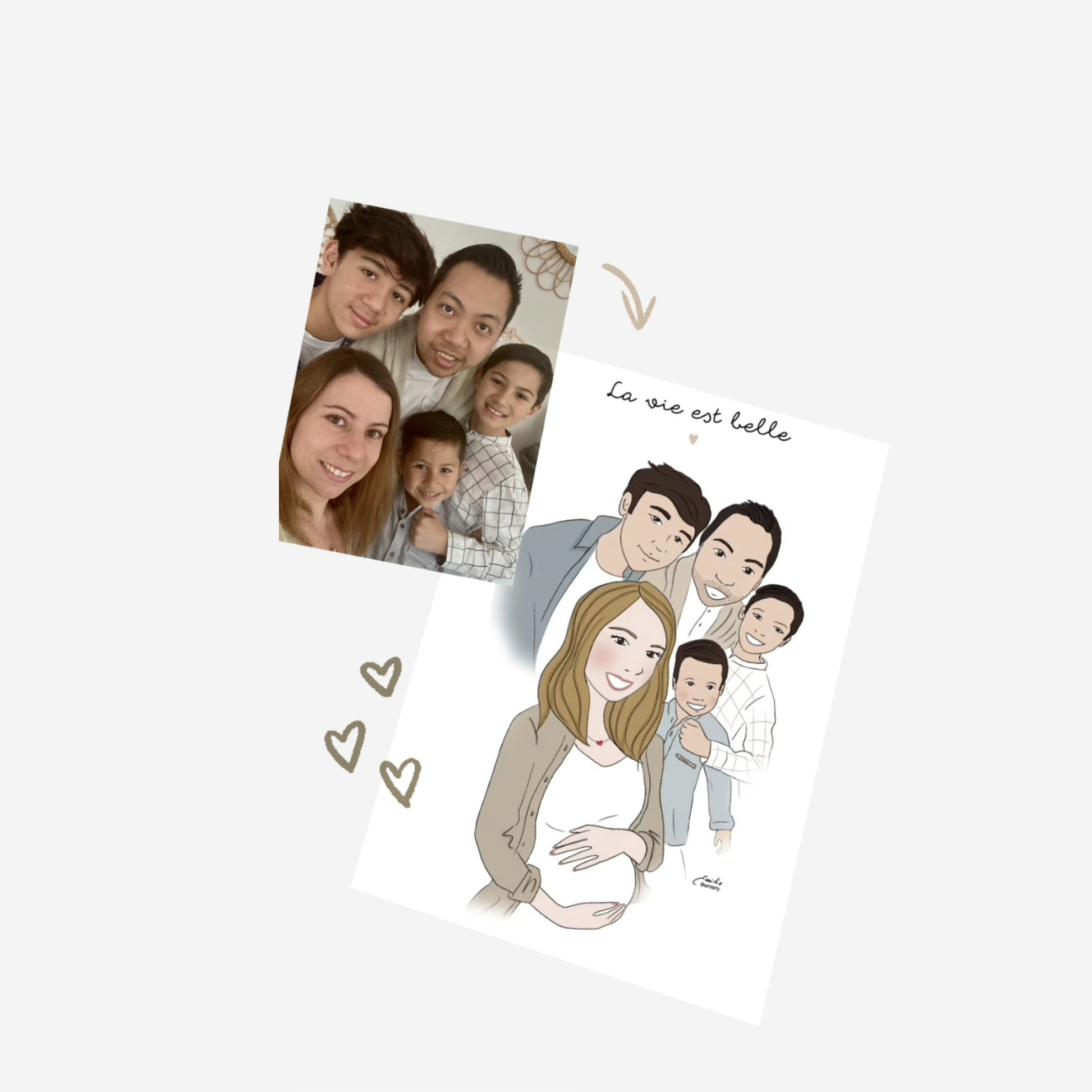 faire part dessin personnalisé unique emiarty